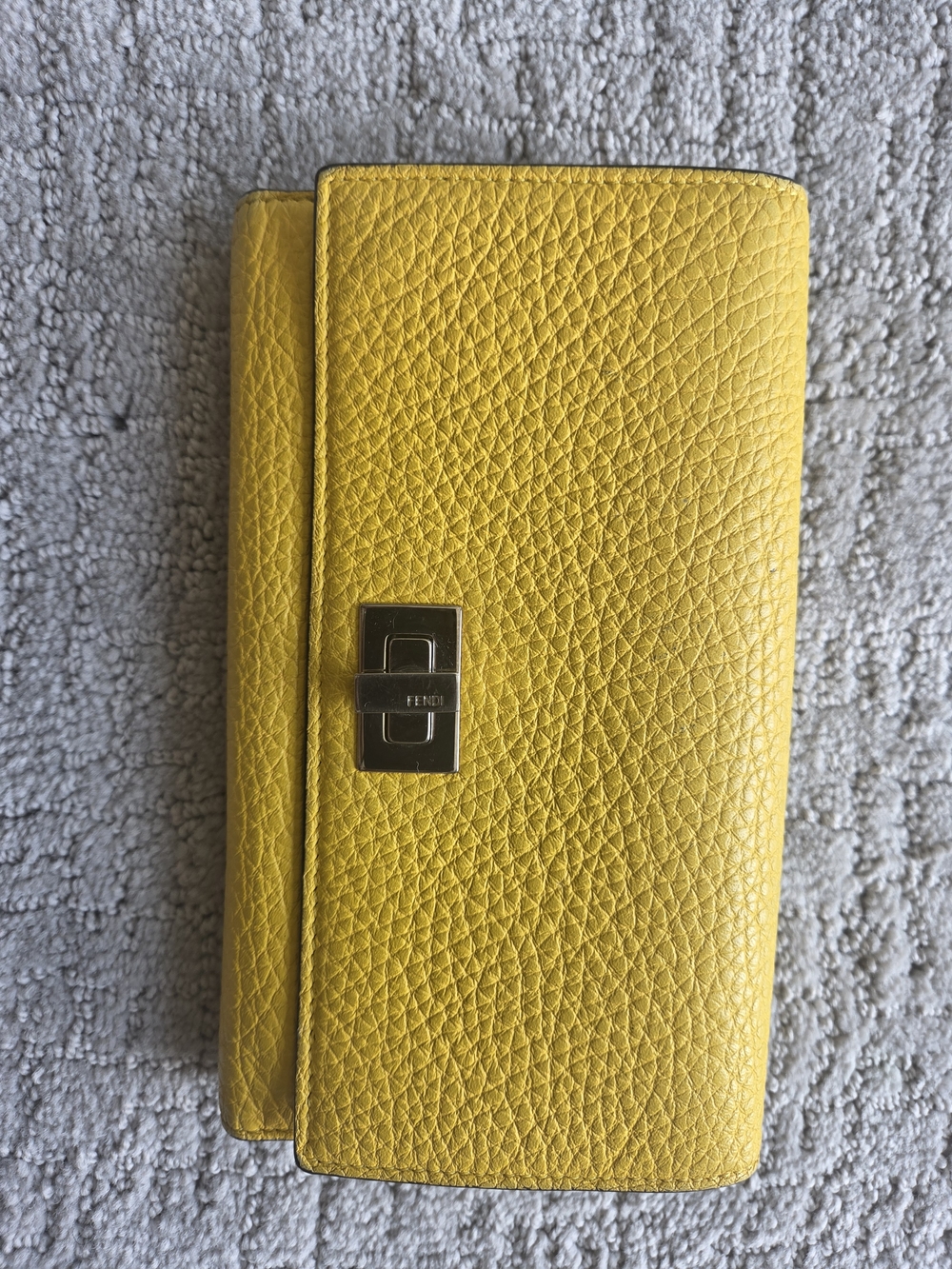 Fendi Yellow Leather Wallet